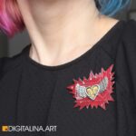«Cyberboom flying heart» брошь